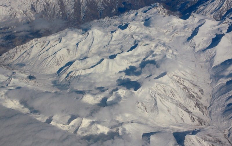 Mountains of the Central Tien-Shan and environs of peak Pobeda.