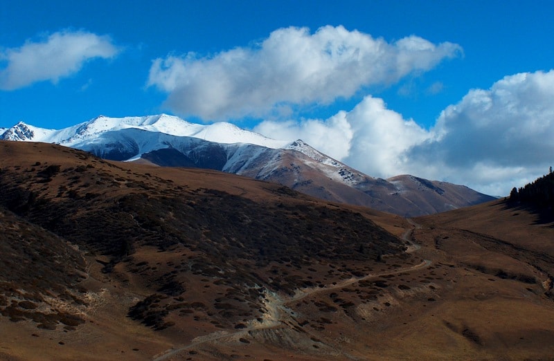 The Highway on pass Kek-Bel from gorge Grigoreyvskoe.