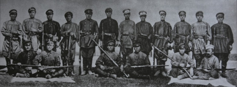 Participants of an expedition to Dzungaria. China.