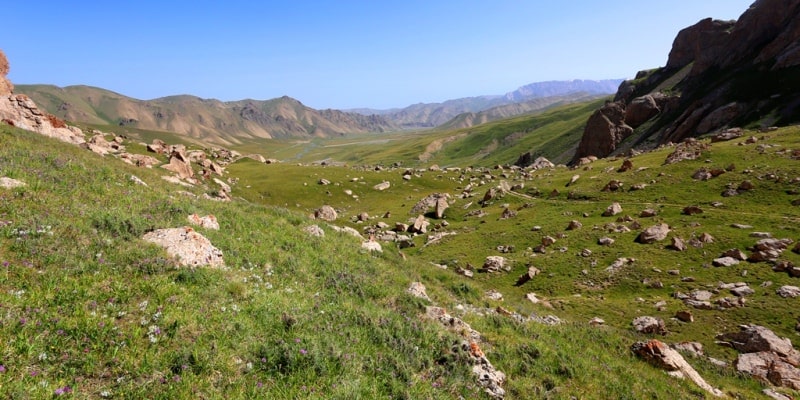 Environs of the ridge Atbashi. Nyryn region.