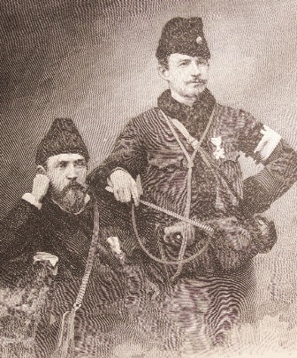 Photograph of an engraving by P. Aitken of a photograph by J. Pascal Sébah (1823 - 1886), Constantinople 1892 / -- Januarius Aloysius MacGahan (1844 - 1878) & Francis Davis Millet (1846 - 1912).