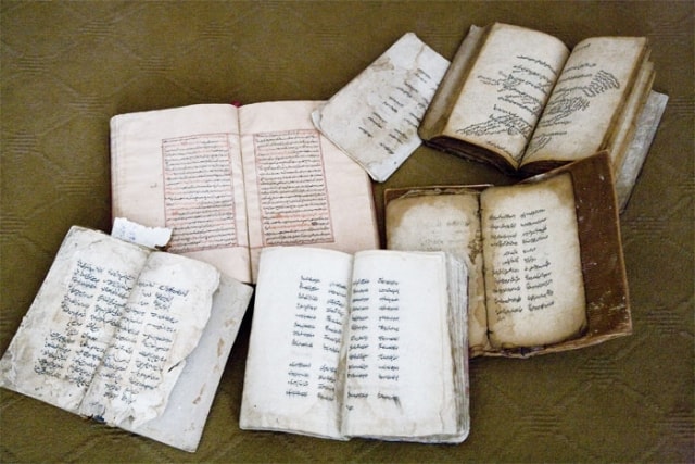 Collection of manuscripts of a museum.