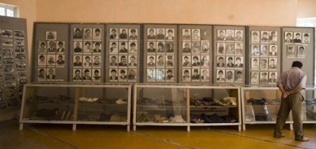 Exposition «The Hall of glory, war and work». Portraits and personal things of inhabitants Farkhar, victims in civil war 1991 - 1996.