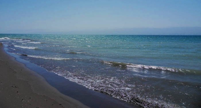 Sight of Kairakum Lake near Khudjand.