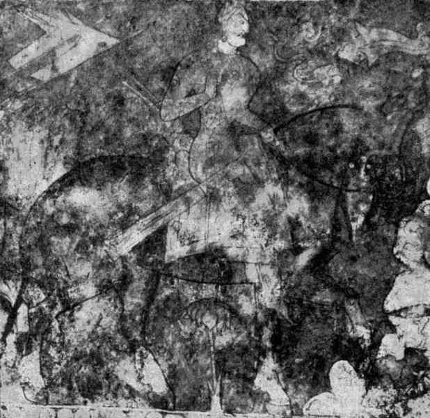 Хорезмийский воин. Фреска из Пенджикента. VII век. Эрмитаж.