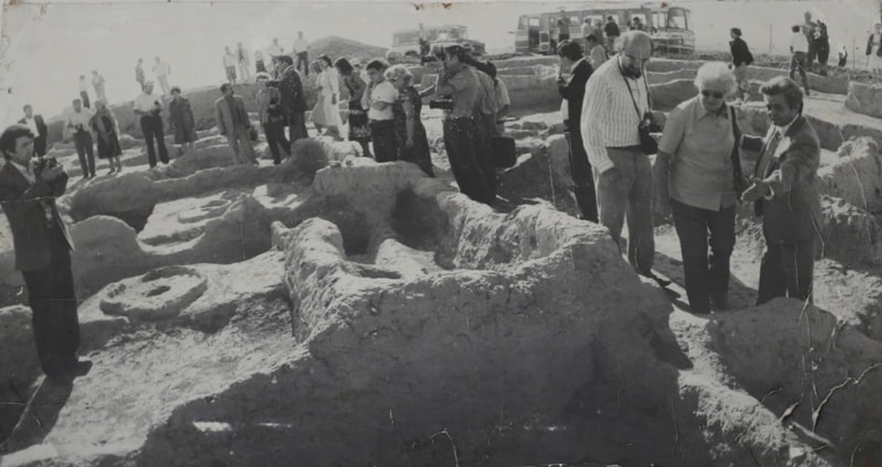 Международная делегация археологов на раскопках Саразма. 1984 год.