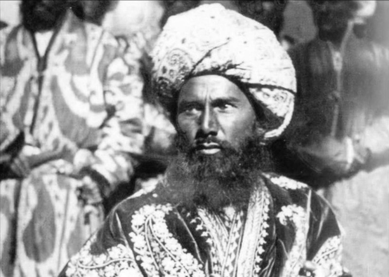 The Bukhara dignitary or sultan. 1876 - 1897. A photo of a member of Russian geographical society of the colonel of Leon Borschevskiy (1849 - 1910).