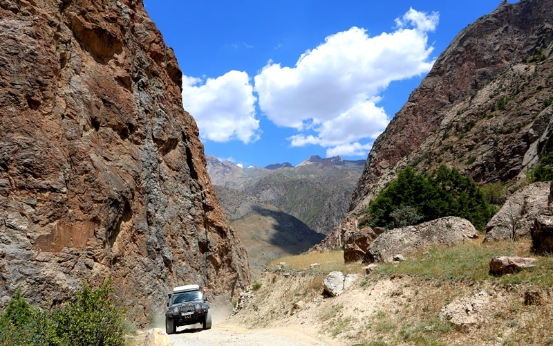 Natural environs of the Pamir mountains.