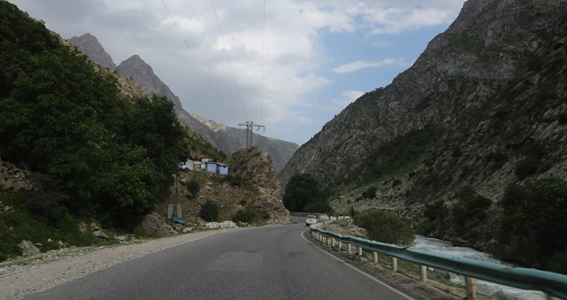 Natural environs of the Pamir mountains.