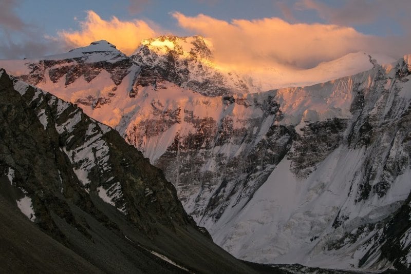 Environs of the Base Camp of climbers of the Alps Navruz on Moskvina glacier.