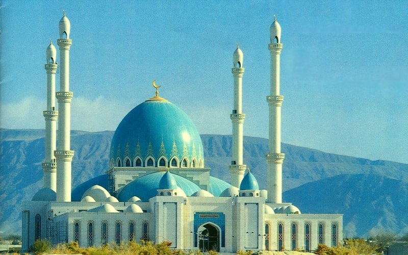 Mosque Saparmurat khadzhi in Geok depe settlement.