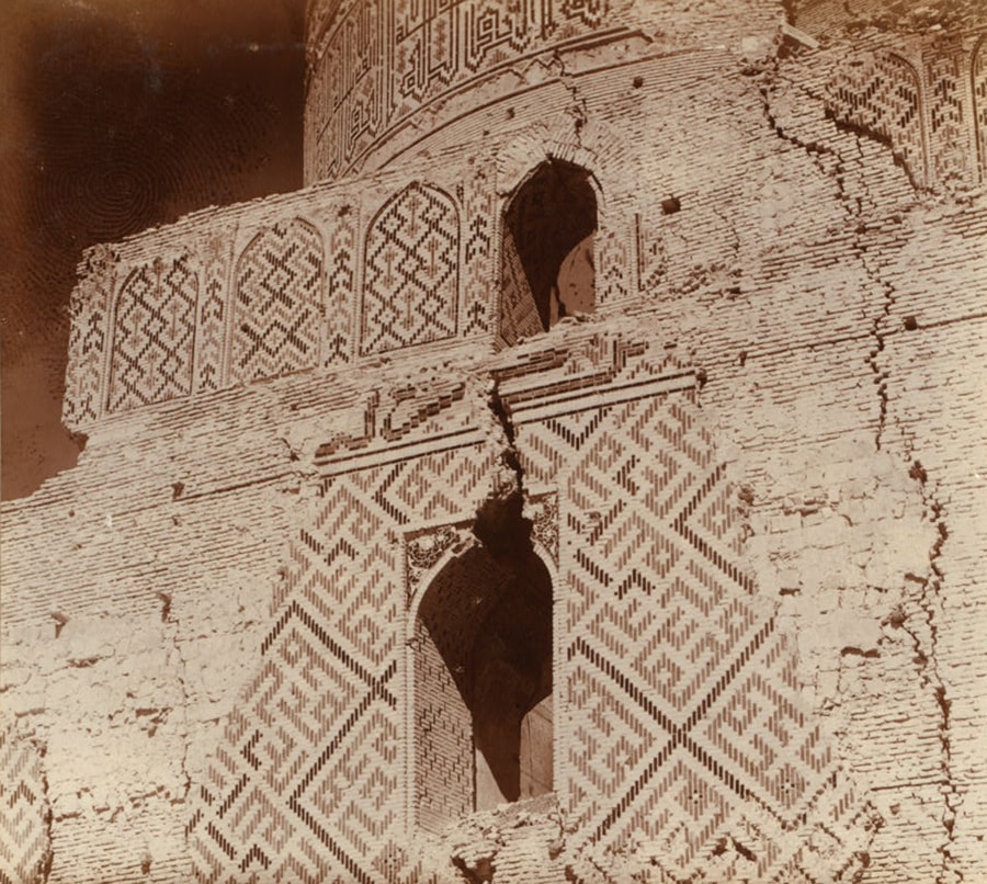 Bibi Khanum. A part of a wall from the East.