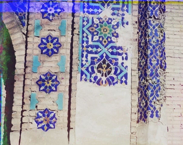 Деталь ворот с внутренней левой стороны. Мавзолей Гур-Эмир. Самарканд.