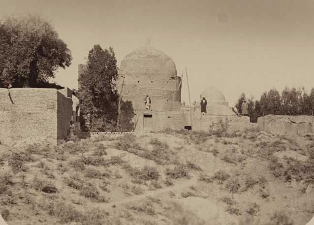 Samarkand antiquities. Mausoleum of Khoja Abdu-Darun. General view of the mausoleum from the southwest.
