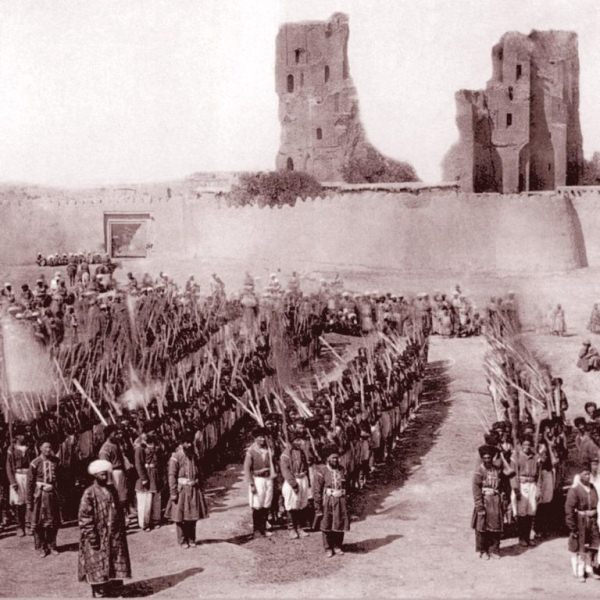 The Bukhara troops in Shakhrisabz. End of the XIXth century. 