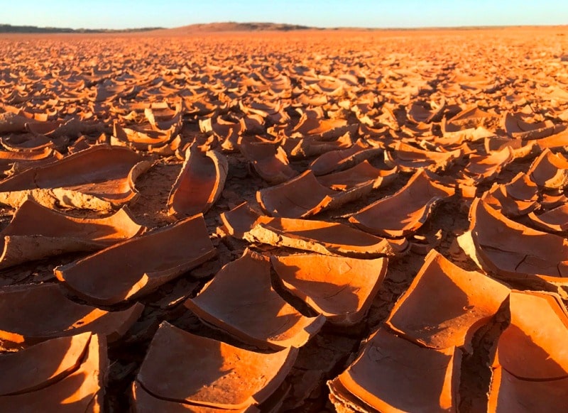 Takyr soil of Central Asia.