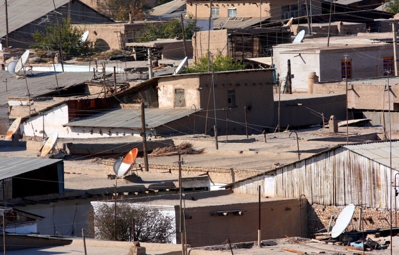 Roofs of private houses. Khiva.