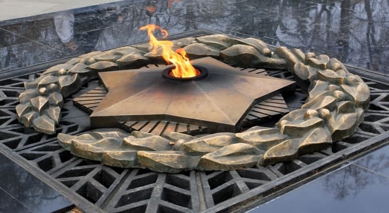 Eternal flame at the Glory Memorial.