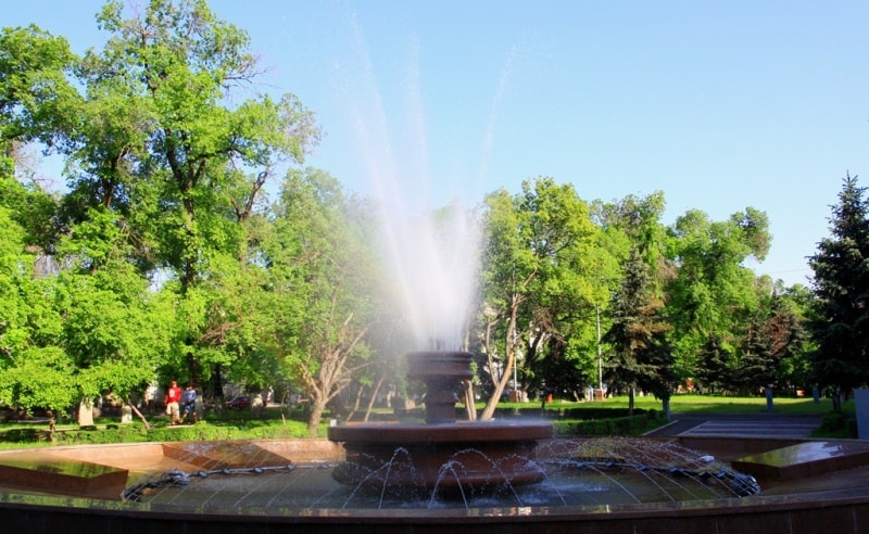 Fountain in Astana Square.