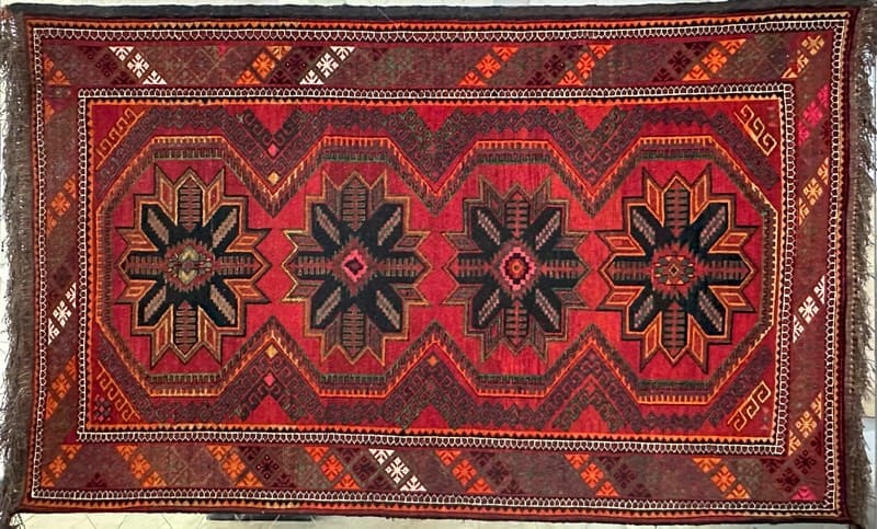 Ворсовый ковер. Шерсть, ткачество. Кызылординская область. 1970-ые годы.