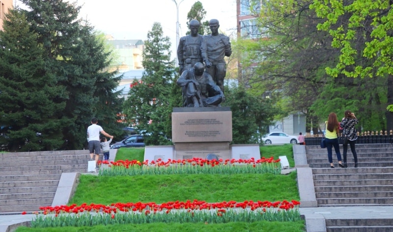 Monument to soldiers-internationalists.