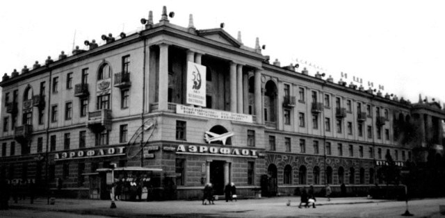 Hotel "Ishim". Photo from the city museum of Nur-Sultan, the 80s of the last century.