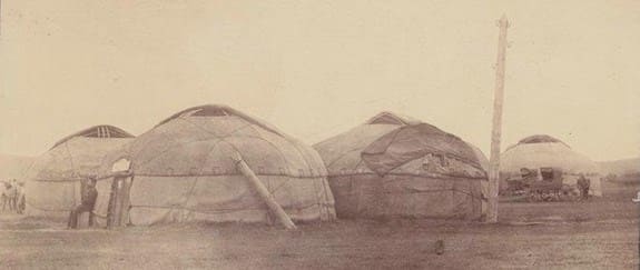G. E. Katanaev. Telegraph station at Kuyandinskaya Fair. 1890.
