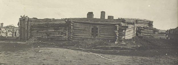 С. М. Дудин. Деревянные зимовки у Каркаралинска. 1899 год.