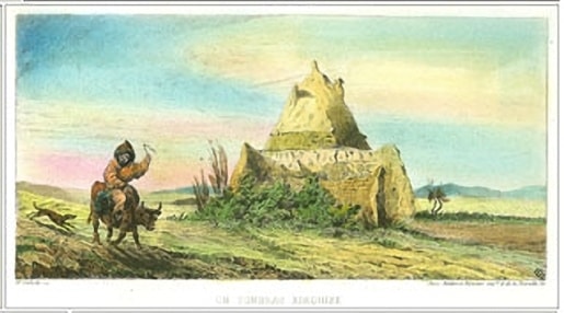 Рисунок «Могила казахского святого» из Мангышлакского цикла Залесского.