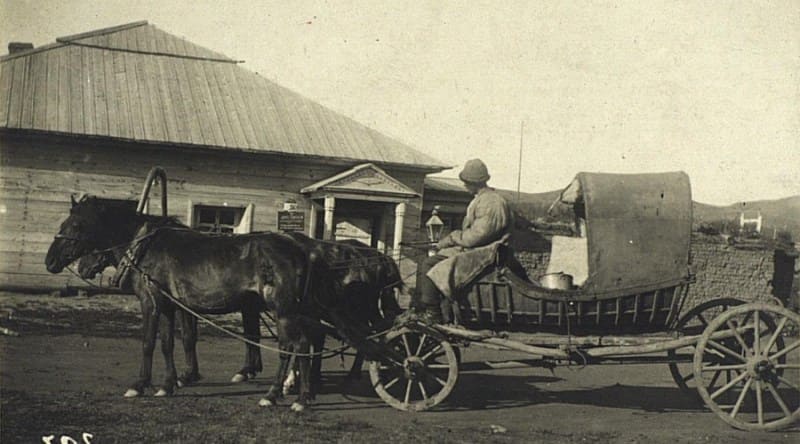 Самуил Мартынович Дудин. Семиречье. Почтовая тройка. 1899 г.