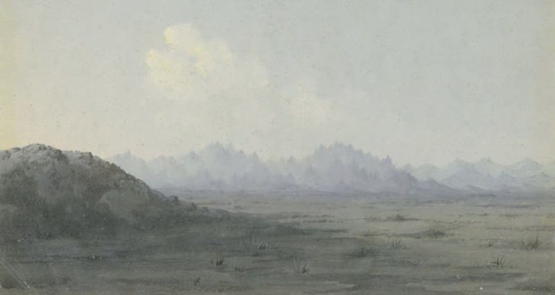 П. М. Кошаров. Аркатские горы с Кизыл-Мульской станции. 1880-1897 г.г.