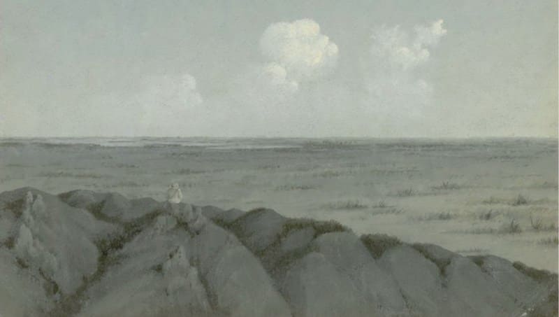 П. М. Кошаров. Вид озера Балхаша с Арганатинских гор. 1880-1897 г.г.