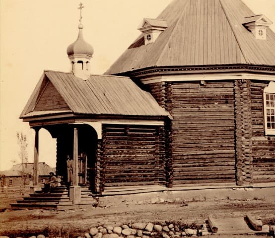 Semirechye Region. Church in the Cossack settlement of Lyubovnoye. Photographer: Nikolai Krekov. 1870.
