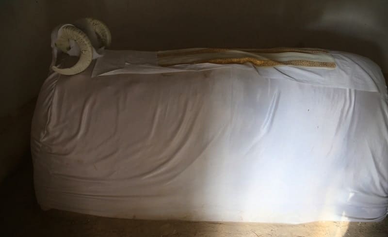 Aje-Ata Mausoleum is located at an altitude of 331 m. a. s. l.