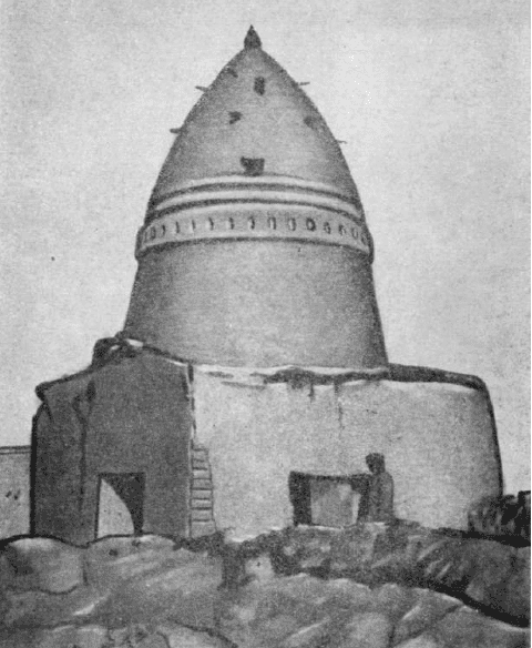 Kulak Ata Mausoleum. Photo by G.G. Gerasimov. 1950s. From the book "Collection of Historical and Cultural Monuments of Kazakhstan. Chimkent Region." 1994