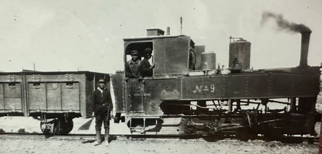 The first steam locomotive in Karsakbay.