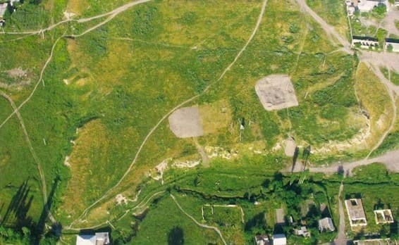 Aerial photograph of the Merke ancient settlement. Website: farsah.kz