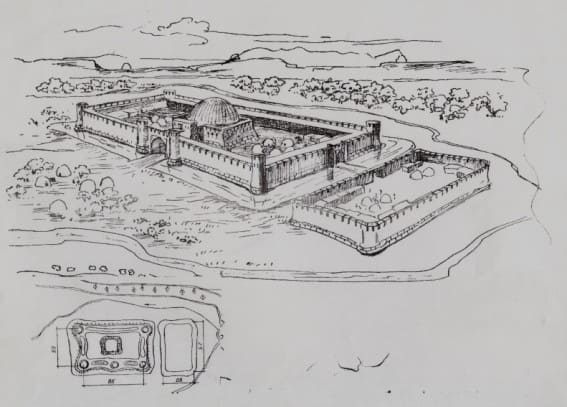 Reconstruction of ancient settlement of Khan-ordasy.