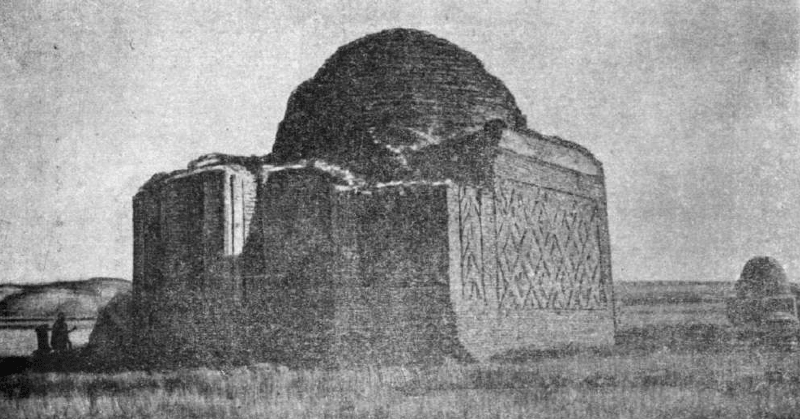Mausoleum of Alash Khan. Photos by G.G. Gerasimov. 1956.