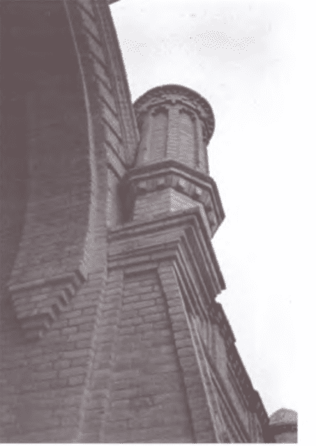 Mausoleum-mosque of Arystan-Bab. Decor fragment of portal. Photo by Yu. A. Yolgin. 1984. Photograph from the book: B.A. Baitanaev, Yu.A. Yolgin. "Religious Architecture of Southern Kazakhstan...", 2013.
