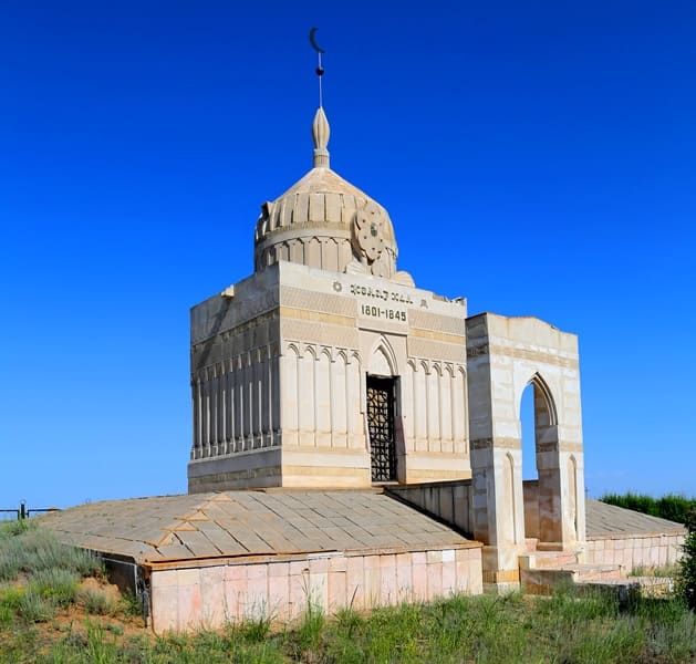 Mausoleum of Khan Zhangir. Near of the village of Urda.