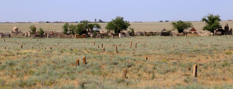 Necropolis near the village of Urda. West-Kazakhstan region.