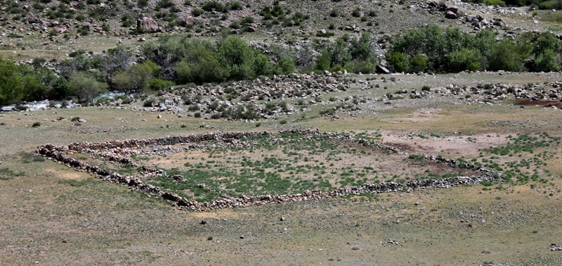 A small burial mound in the ancient  settlement of Malyi Koytas.
