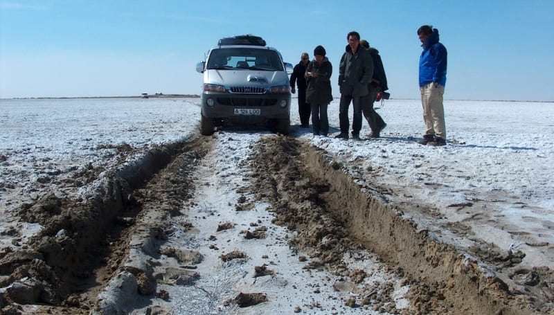 Исследование Северного Арала.Японские журналисты. Кызылордтнская область.