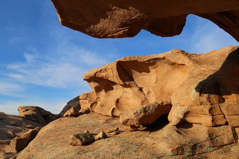 From summit of Mount Bektau Ata, a stunning panorama of mountain range opens up.