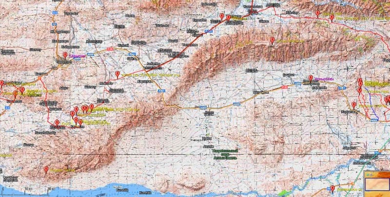Altyn-Emel Ridge. Scale 1:200,000.