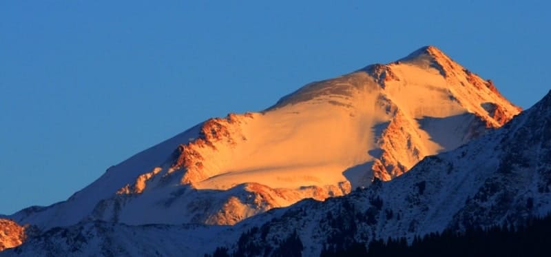 Sovetov Peak in Ile-Alatau Park. Trans-Ili Alatau Range. Northern Tien-Shan.