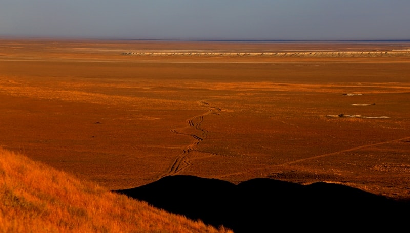 Sunset. View from Mount Imankara to the west.