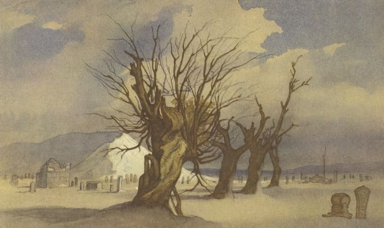 Т.Г. Шевченко. Ханга-Баба. Цветная бумага, акварель (17,8 × 28,7 см). (Не раньше 22.V 1851 – VII 1857 год.