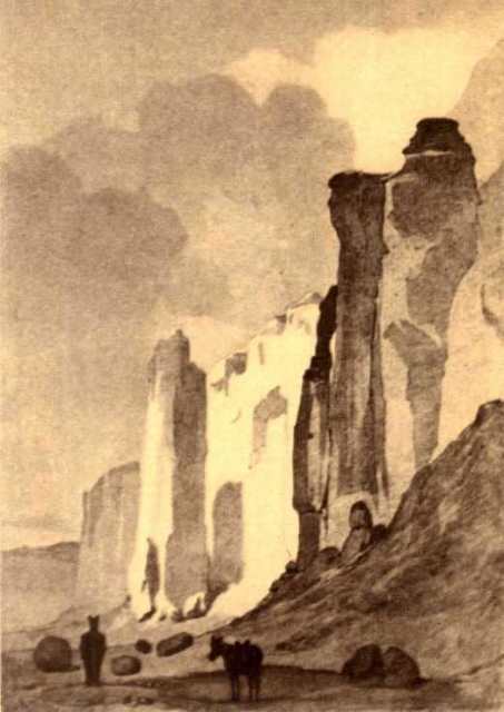 T.G. Shevchenko. Chirkala-Tau. Paper, watercolor (25.8 × 16.7 cm). (VII – VIII 1851).